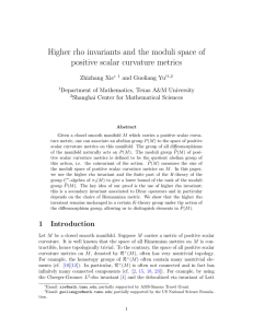 Higher rho invariants and the moduli space of