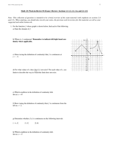 1 Math 131 Week-in-Review #4 (Exam 1 Review: Sections 1.1-1.3, 1.5,...