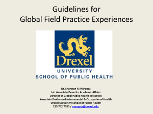 Guidelines for Global Field Practice Experiences