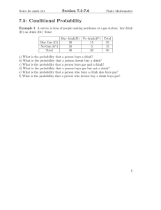 7.5: Conditional Probability Section 7.5-7.6