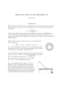 SPRING 2016 MATH 152 LAB ASSIGNMENT #3 1. Chapter #4