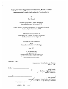 Supply-led  Technology Adoption in Maranhao,  Brazil:  a... Developmental  Trade  in the Small-scale  Furniture ...