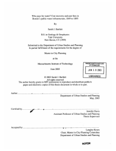 Who  pays for water?  Cost recovery  and... 1895 J. &amp;