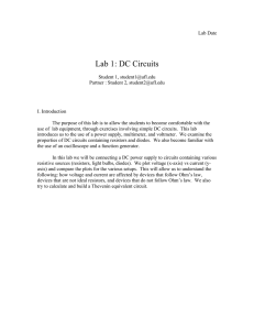 Lab 1: DC Circuits