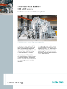 Siemens Steam Turbine SST-6000 series
