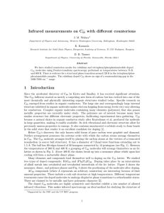 Infrared measurements on C with different counterions − 60