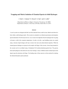 Trapping and Matrix Isolation of Chemical Species in Solid Hydrogen