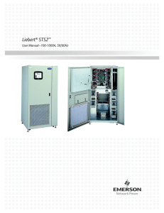 Liebert STS2 User Manual–100-1000A, 50/60Hz ®