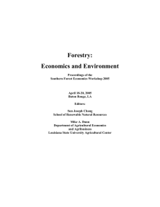 Forestry: Economics and Environment