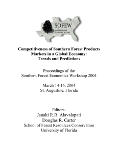Competitiveness of Southern Forest Products Markets in a Global Economy: