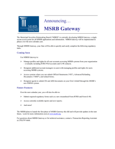 MSRB Gateway Announcing…