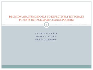 DECISION ANALYSIS MODELS TO EFFECTIVELY INTEGRATE FORESTS INTO CLIMATE CHANGE POLICIES