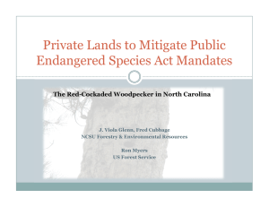 Private Lands to Mitigate Public Endangered Species Act Mandates
