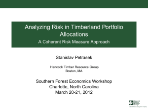 Analyzing Risk in Timberland Portfolio Allocations A Coherent Risk Measure Approach Stanislav Petrasek