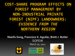 COST-SHARE PROGRAM EFFECTS ON FOREST MANAGEMENT BY NON-INDUSTRIAL PRIVATE FOREST (NIPF) LANDOWNERS: