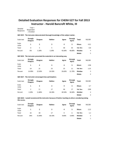 Detailed Evaluation Responses for CHEM-527 for Fall 2013