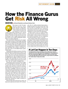 How the Finance Gurus Get All Wrong Risk
