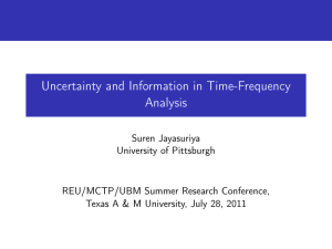 Uncertainty and Information in Time-Frequency Analysis