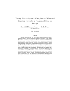 Testing Thermodynamic Compliance of Chemical Reaction Networks in Polynomial Time on Average