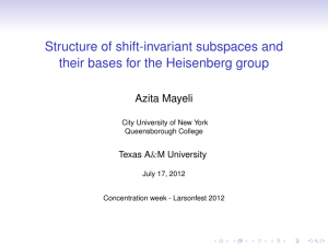 Structure of shift-invariant subspaces and their bases for the Heisenberg group