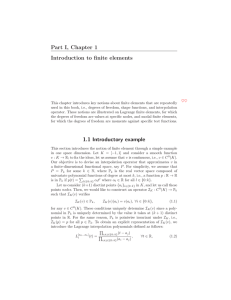 Part I, Chapter 1 Introduction to finite elements