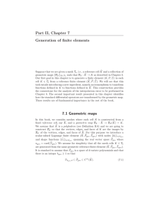 Part II, Chapter 7 Generation of finite elements