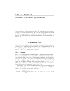 Part IX, Chapter 53 Parabolic PDEs: time approximation