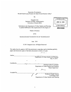 Electricity Privatization: Sungmin  Lim By