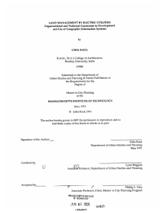 LAND  MANAGEMENT  BY  ELECTRIC UTILITIES