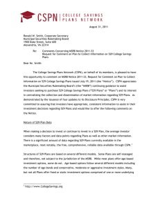 August 31, 2011 Ronald W. Smith, Corporate Secretary Municipal Securities Rulemaking Board