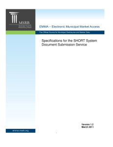 Specifications for the SHORT System Document Submission Service 1