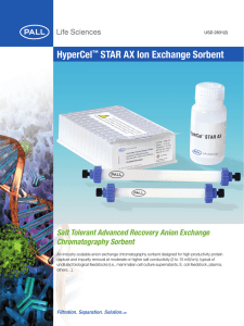 HyperCel STAR AX Ion Exchange Sorbent Salt Tolerant Advanced Recovery Anion Exchange