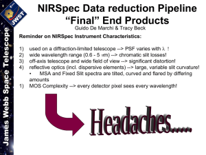 NIRSpec Data reduction Pipeline “Final” End Products
