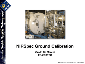 NIRSpec Ground Calibration Guido De Marchi ESA/ESTEC
