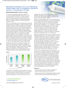 Bacterial Penetration of 0.2 µm Sterilizing- Carrier: A Comparison of Data