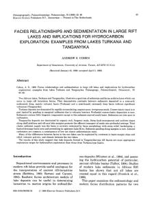 FACIES  RELATIONSHIPS  AND  SEDIMENTATION  IN ... LAKES  AND  IMPLICATIONS  FOR  HYDROCARBON