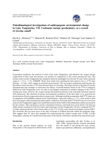 Paleolimnological investigations of anthropogenic environmental change