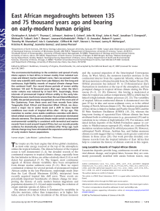 East African megadroughts between 135 on early-modern human origins