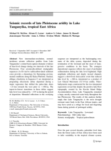 Seismic records of late Pleistocene aridity in Lake