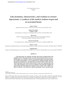 Lake formation, characteristics, and evolution in retroarc