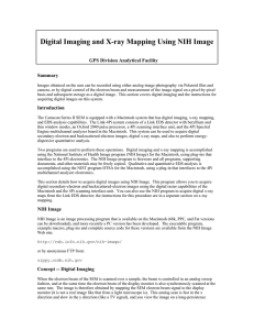 Digital Imaging and X-ray Mapping Using NIH Image Summary