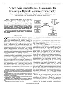 A Two-Axis Electrothermal Micromirror for Endoscopic Optical Coherence Tomography