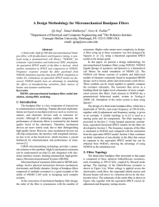 A Design Methodology for Micromechanical Bandpass Filters