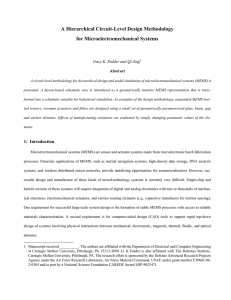 A Hierarchical Circuit-Level Design Methodology for Microelectromechanical Systems Abstract
