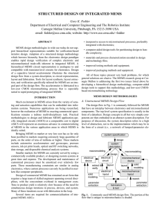 STRUCTURED DESIGN OF INTEGRATED MEMS