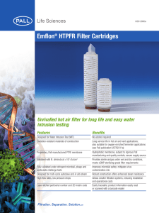 Emflon HTPFR Filter Cartridges intrusion testing