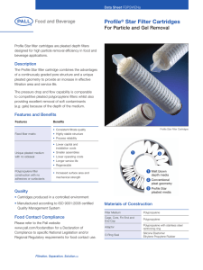 Profile Star Filter Cartridges For Particle and Gel Removal