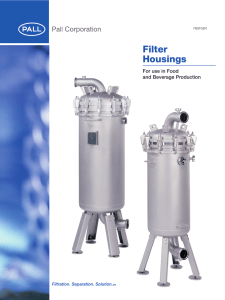 Filter Housings For use in Food and Beverage Production
