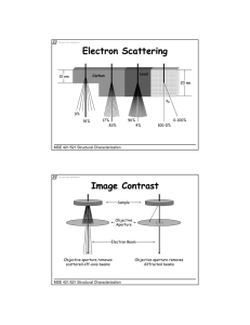 Electron Scattering Image Contrast
