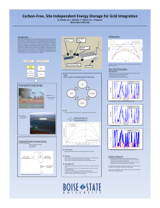 Carbon-Free, Site Independent Energy Storage for Grid Integration Boise State University Performance